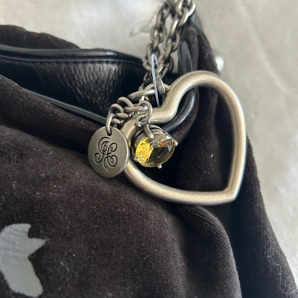 Juicy Couture Y2K “Live for Juicy” black velour bag 🖤🩷🩶 - Picture 3 of 12